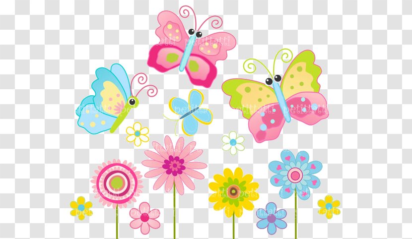Butterfly Flower Color Clip Art - Floristry - Cute Butterflies Transparent Transparent PNG