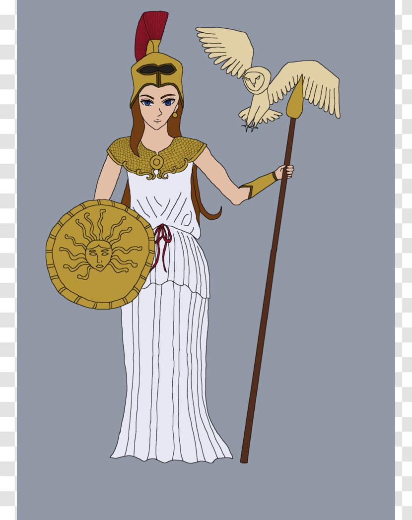 Athena Parthenos Medusa Owl Goddess - Costume Design Transparent PNG