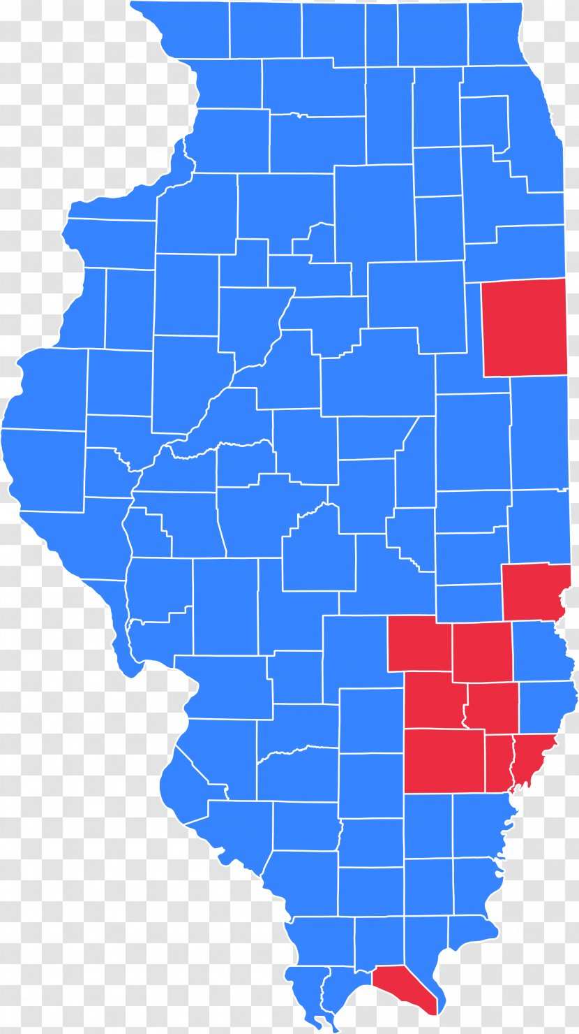 Illinois Gubernatorial Election, 2018 Map Royalty-free Transparent PNG