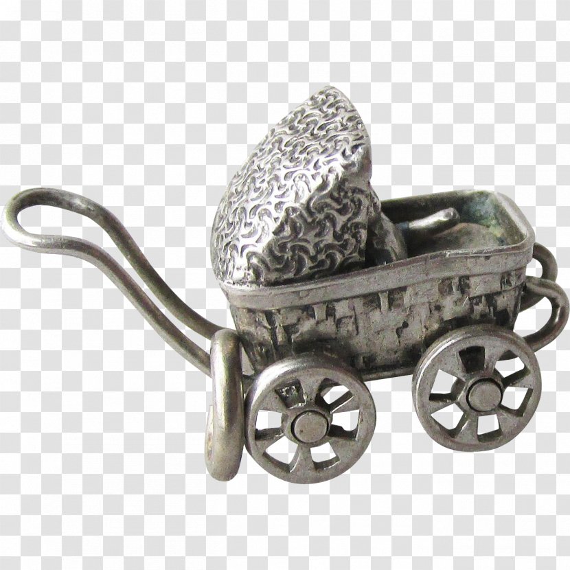Silver Metal 1940s - Infant - Carriage Transparent PNG