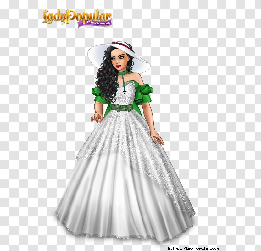 Lady Popular Fashion Gown Game Wedding Dress - Bride - Model Transparent PNG