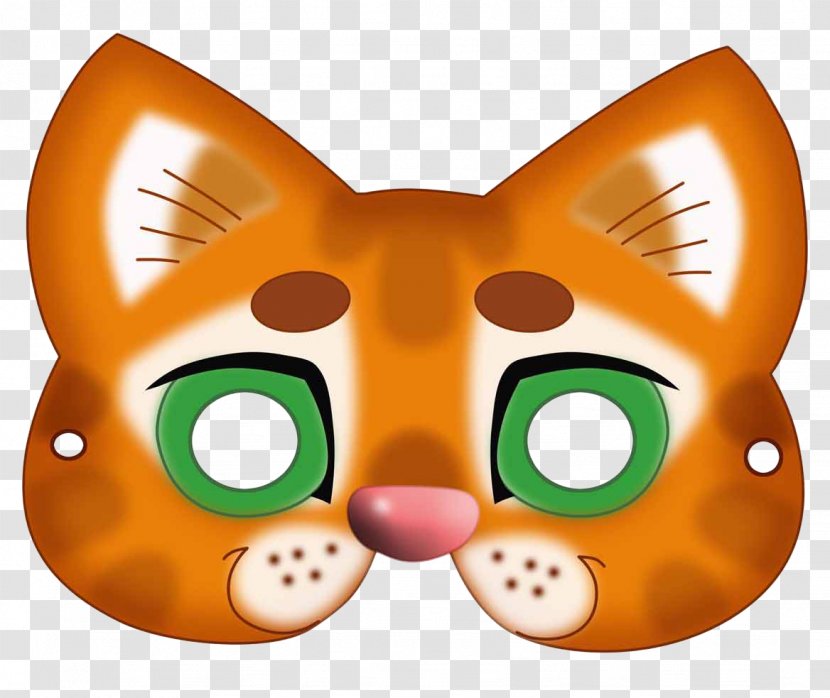 Cat Mask Kitten Costume Paper - Cardboard - Clipart Transparent PNG