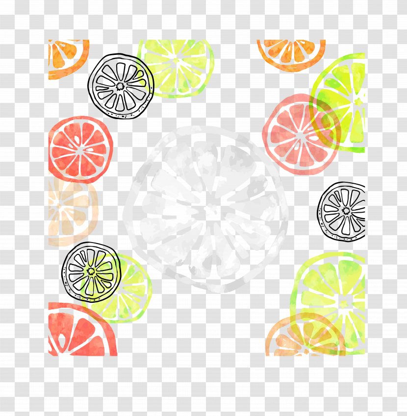 Euclidean Vector Clip Art - Lemon - Oranges Grapefruit Cartoon Hand Painted Background Transparent PNG