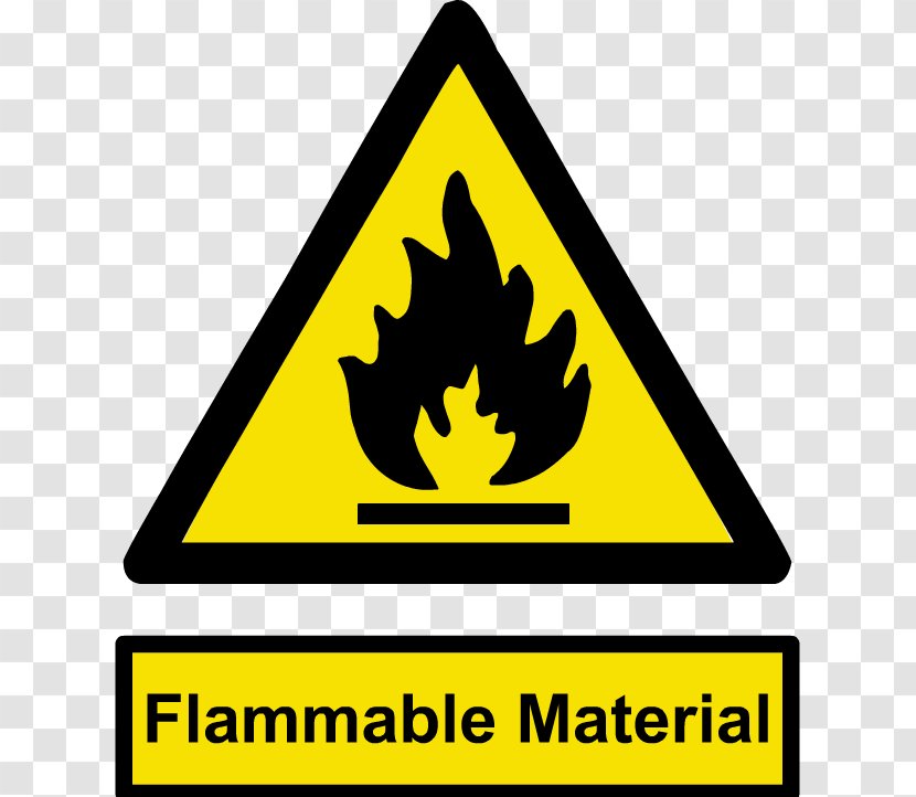 Combustibility And Flammability Warning Sign Hazard Symbol - Safety - Flammable Transparent PNG
