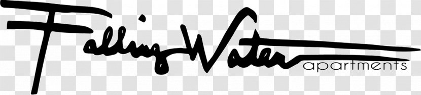 Logo Line Brand Font - Monochrome - Water Falling Transparent PNG