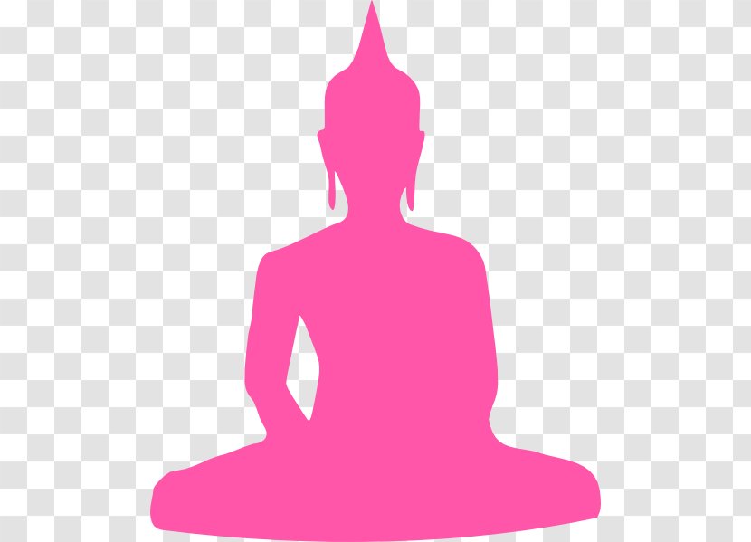 Golden Buddha Buddhism Buddhist Meditation Clip Art - Pink - Silhouette Transparent PNG