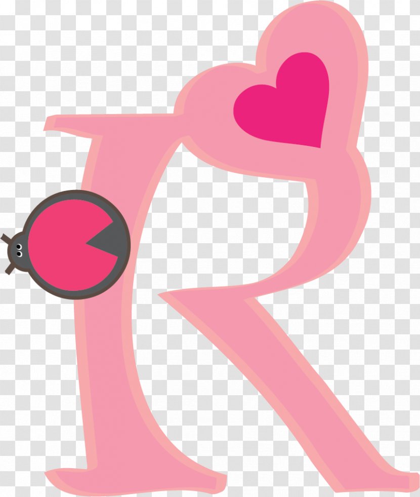 Letter Pink - Silhouette - Letters On The Love Of R Transparent PNG