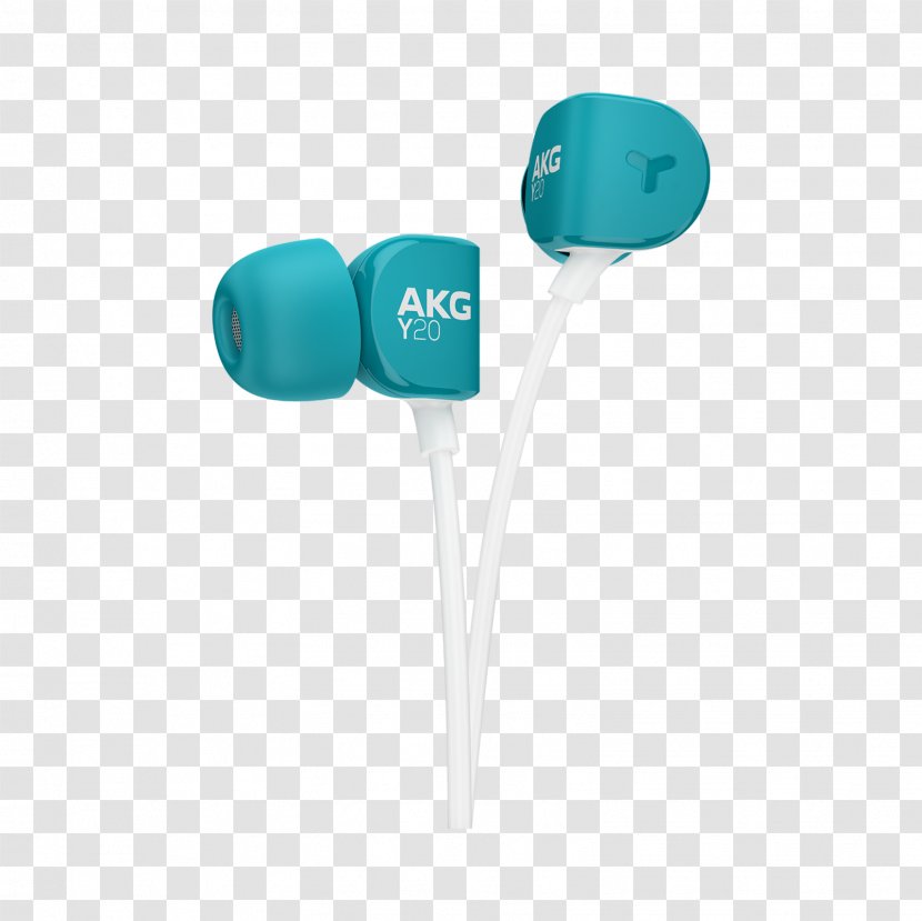 Headphones AKG Y20 Microphone In-ear Monitor - Headset - Teal Color Transparent PNG