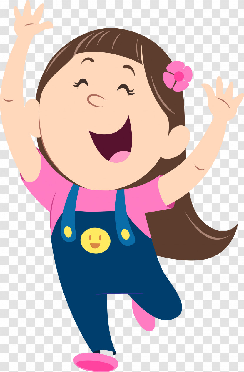 Cartoon Gesture Happy Smile Child Transparent PNG