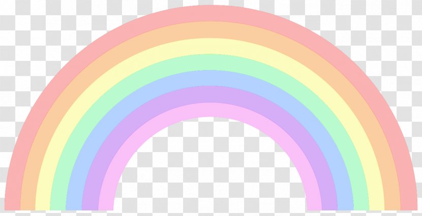 Pastel Rainbow Clip Art - Pink - Color Cliparts Transparent PNG