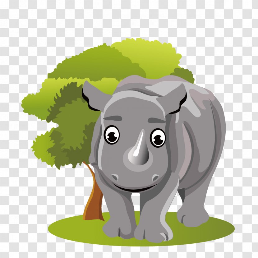 Rhinoceros Cartoon - Shutterstock - Jungle Calf Transparent PNG