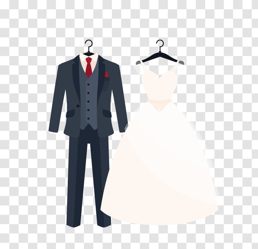 Suit Wedding Dress Clothing Formal Wear - Uniform - Vector Transparent PNG