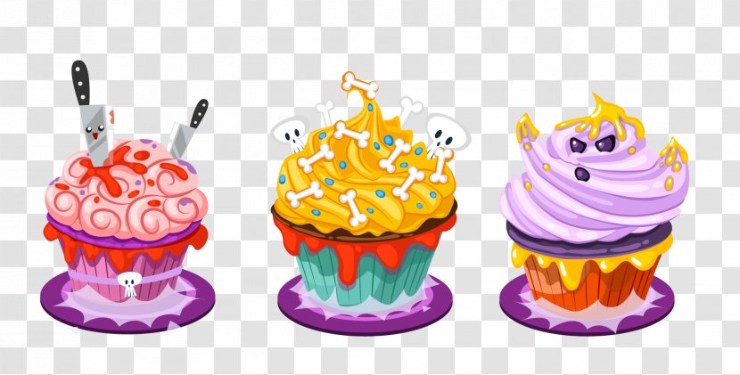 Cupcake Halloween Cake Candy Corn Clip Art Transparent PNG