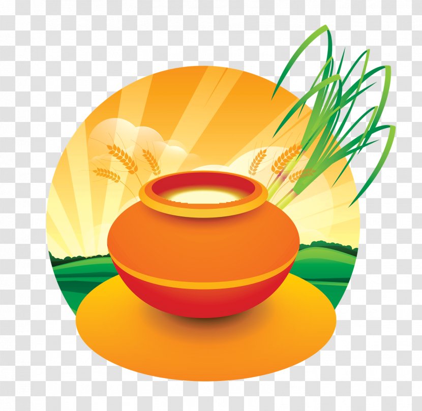 South India Thai Pongal Happiness Wish - Prosperity - Pot Transparent PNG