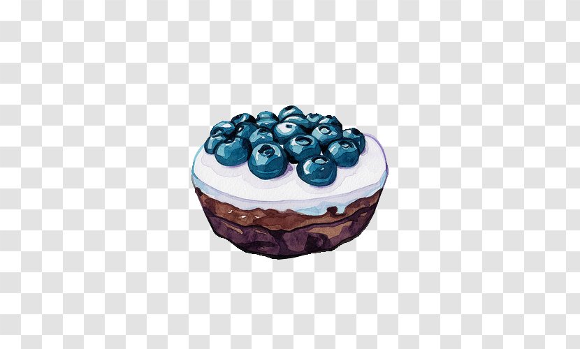 Cream Cupcake Dessert Blueberry - Fruit - Cake Transparent PNG