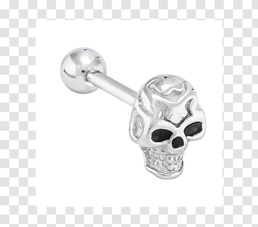 Surgical Stainless Steel Tongue Piercing Barbell - Cartoon Transparent PNG