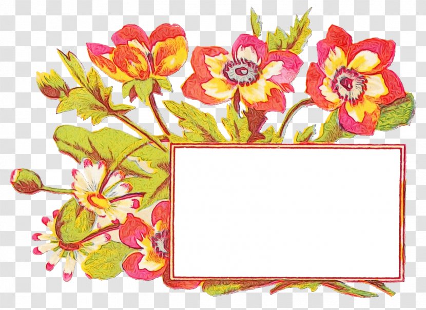 Pink Flower Frame - Plants - Wildflower Magenta Transparent PNG