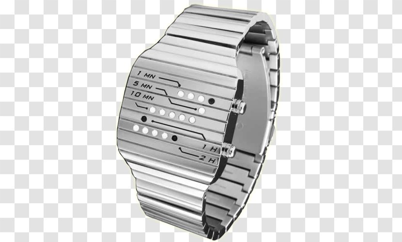 Watch Strap Binary Number Clock - White Transparent PNG