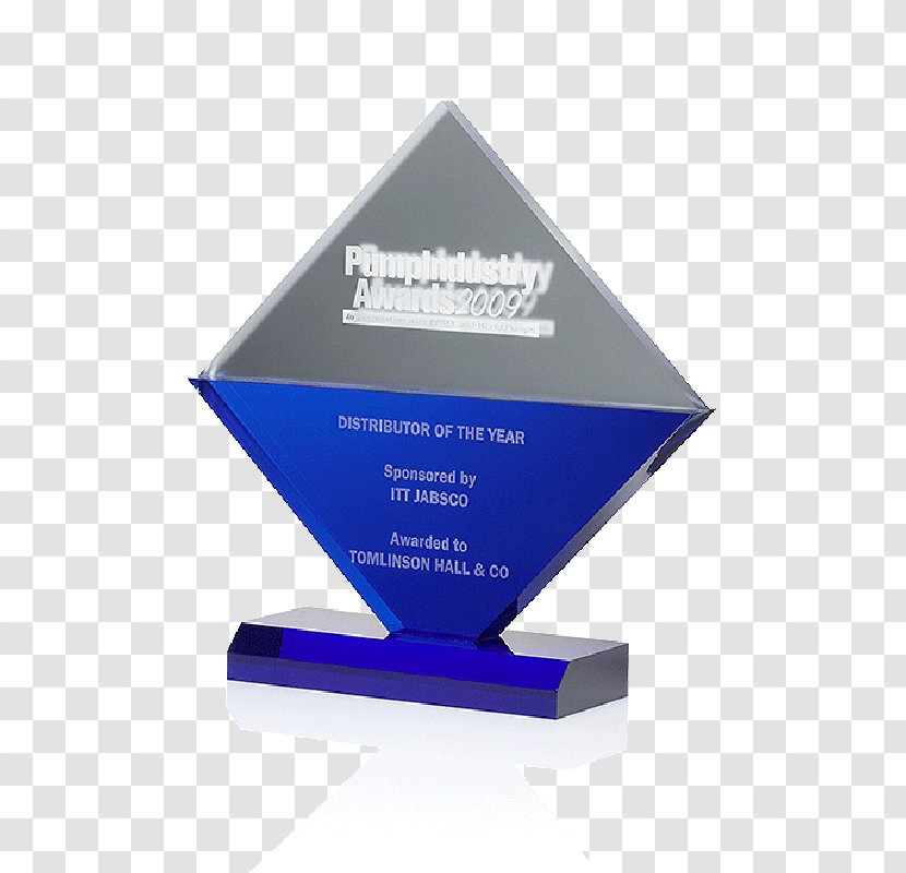 Trophy Award Blue Glass Industrial Design Transparent PNG