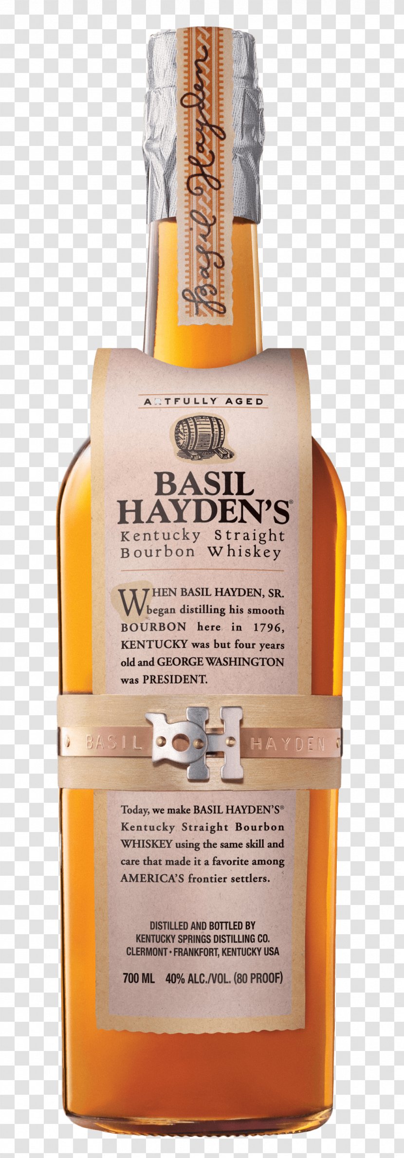 Basil Hayden's Bourbon Whiskey Rye Distilled Beverage - Whisky.png Transparent PNG