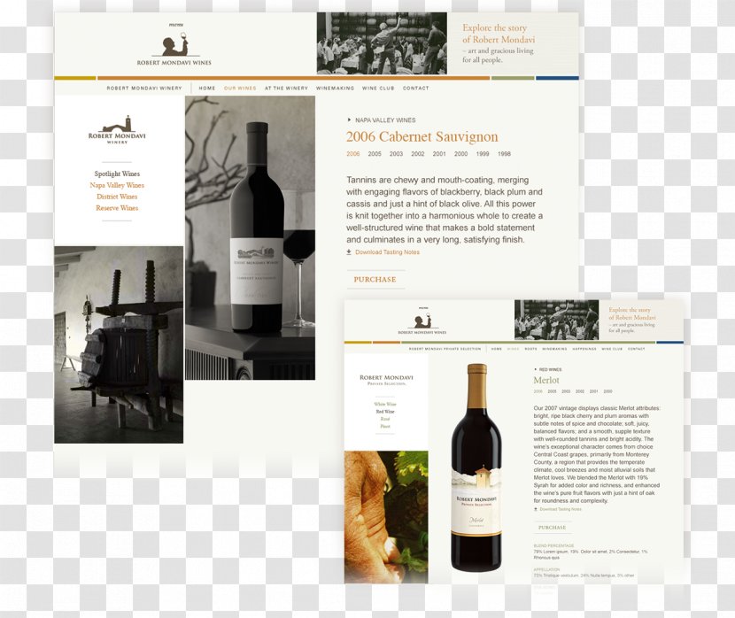 Wine Responsive Web Design Common Grape Vine - Robert Mondavi Transparent PNG