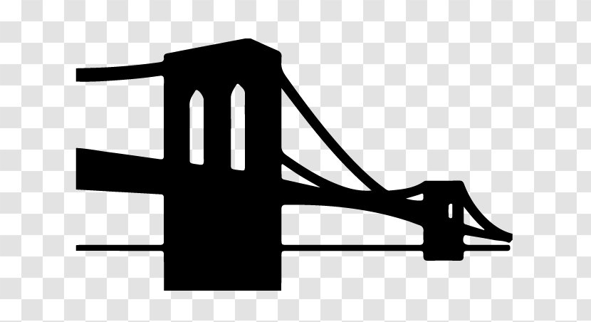 Brooklyn Bridge BIB Media Sticker Clip Art - Black Transparent PNG