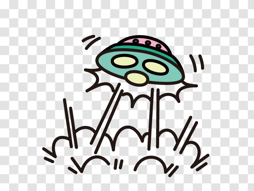 Unidentified Flying Object Cartoon Clip Art - Area - Cute UFO Transparent PNG