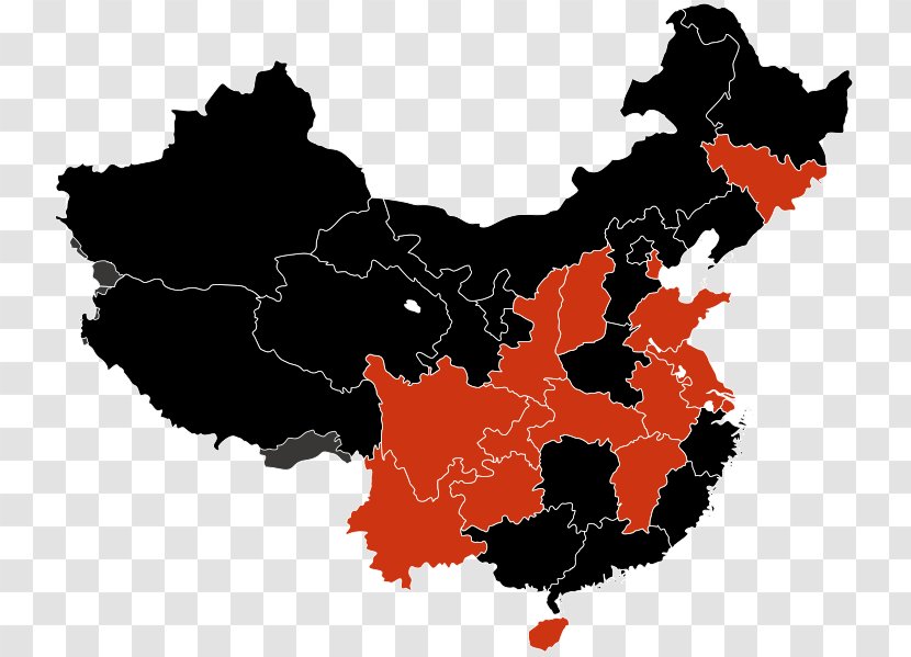 Western China Provinces Of Map Royalty-free - Geography Transparent PNG