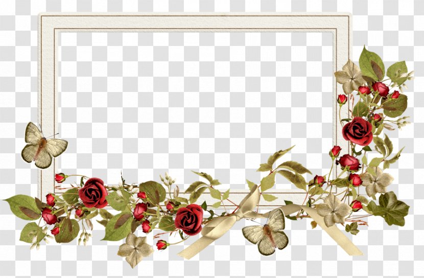 Floral Design Picture Frames Wreath Garden Roses Flower - Rose Transparent PNG
