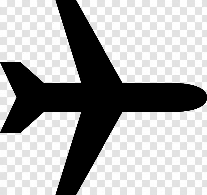 Airplane Download - Black And White Transparent PNG