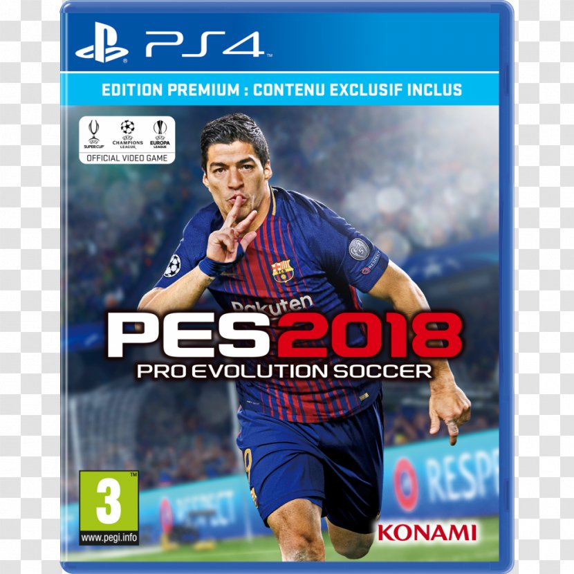 Pro Evolution Soccer 2018 2016 Xbox 360 PlayStation 4 Konami - Video Game Software - Pes Transparent PNG