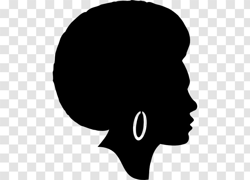 People Silhouette - Afro - Line Art Blackandwhite Transparent PNG