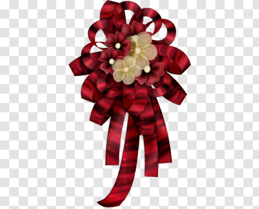Garden Roses Ribbon Scrapbooking Flower Bouquet Knot - Christmas Decoration Transparent PNG