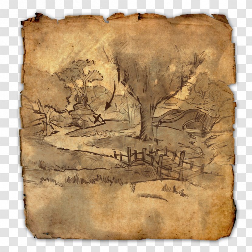 The Elder Scrolls Online Treasure Map Rift - Buried - Old Transparent PNG