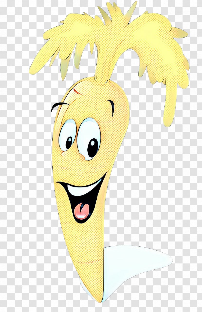 Cartoon Yellow Banana Smile Family - Plant Transparent PNG