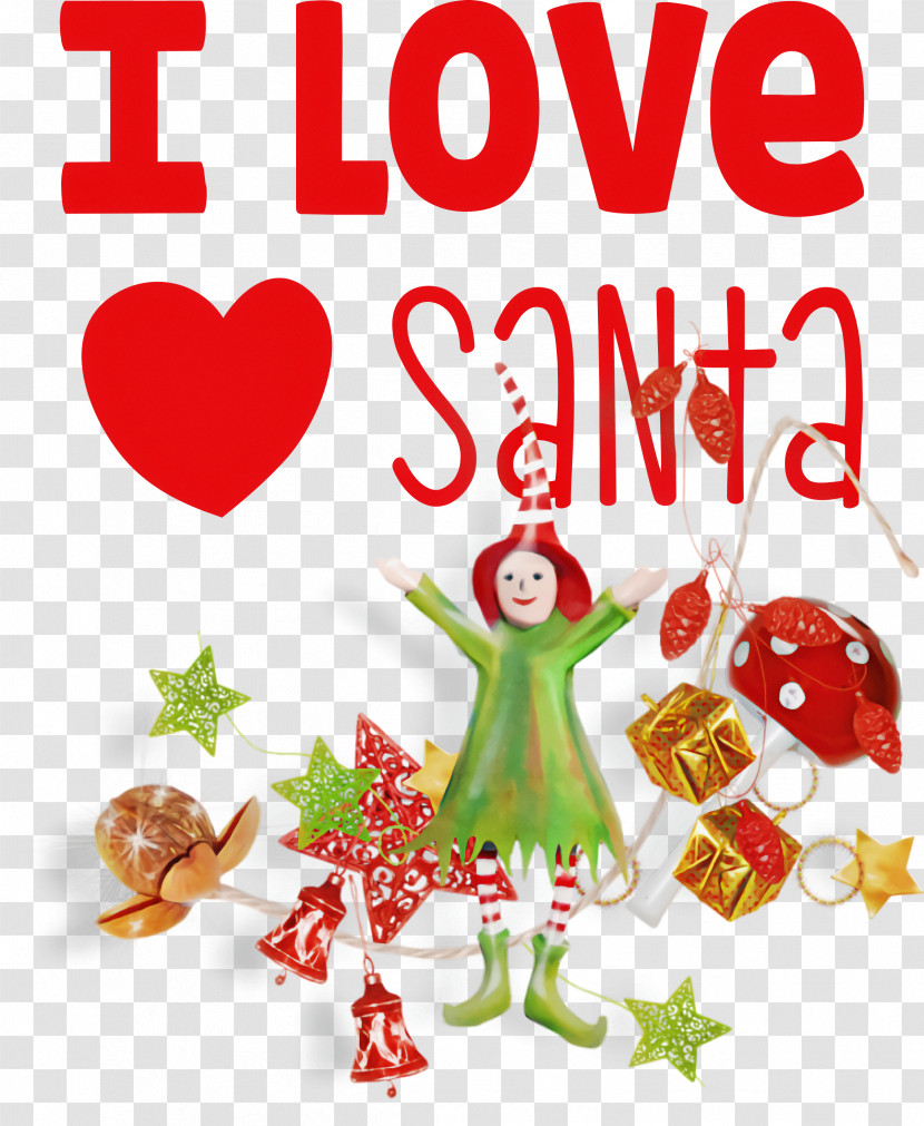 I Love Santa Santa Christmas Transparent PNG