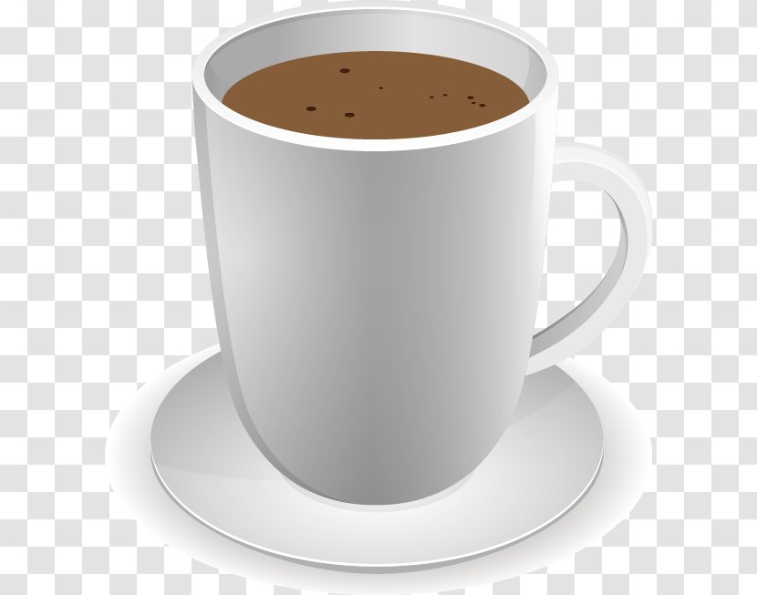 White Coffee Ristretto Espresso Cup - Vector Transparent PNG