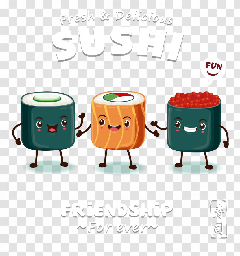 Sushi Japanese Cuisine Cartoon - Animation Transparent PNG