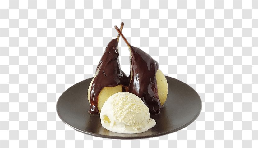 Ice Cream Poire Belle Hélène Chocolate Truffle Pear Transparent PNG