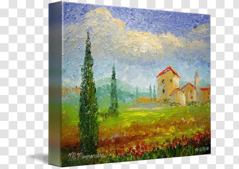 Tuscany Watercolor Painting Art - Landscape - Countryside Transparent PNG