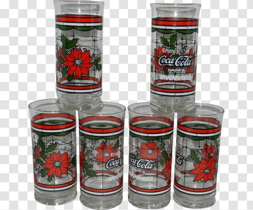 Coca-Cola Christmas Whataburger Glass - Poinsettia - Coca Cola Transparent PNG