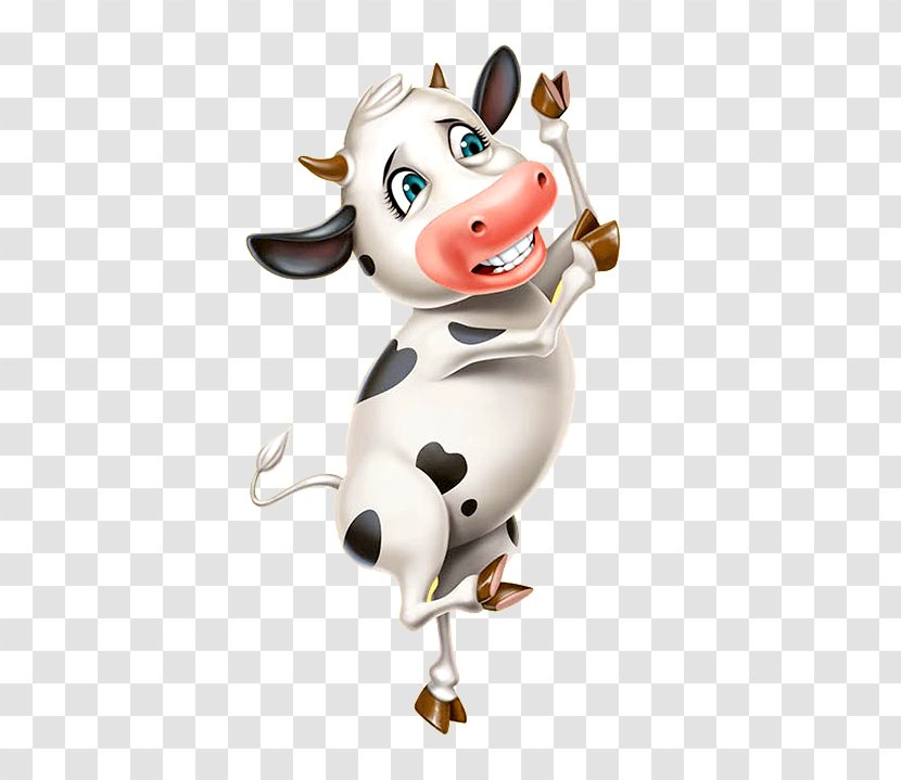 Cattle Milk Cartoon - Creative Cow Transparent PNG