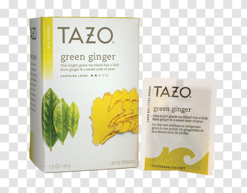 Green Tea Ginger Tazo Herbal - Caffeine Transparent PNG