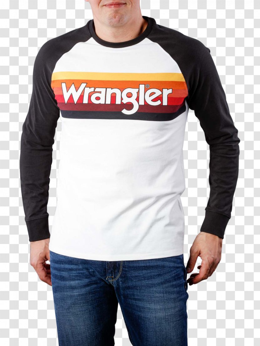 Long-sleeved T-shirt Jeans Wrangler LS Kabel Raglan T-Shirt Offwhite - Shoulder Transparent PNG