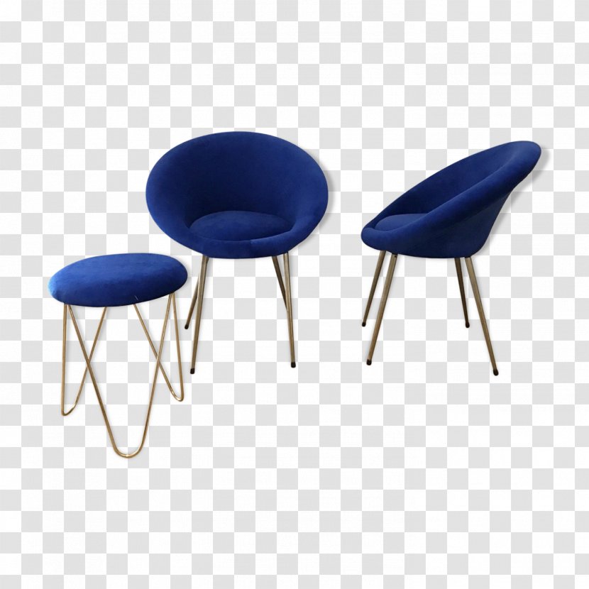 Chair Furniture Stool Fauteuil Piètement - Cobalt Blue Transparent PNG