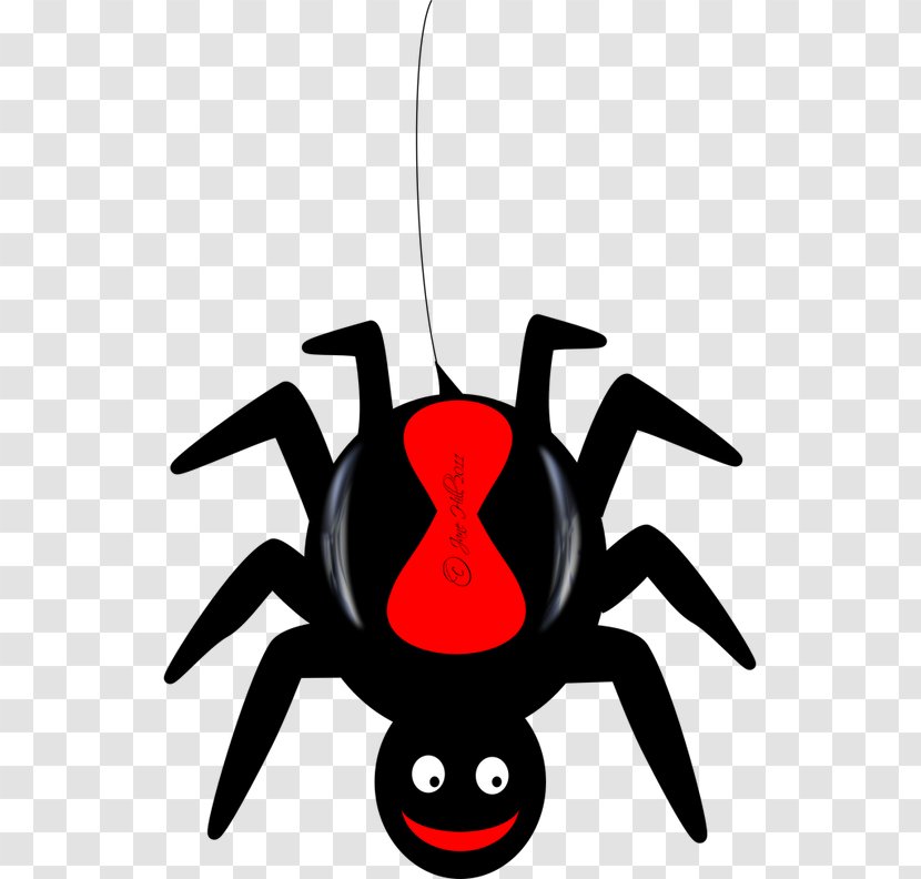 Redback Spider Cartoon Clip Art - Drawing - Red Back Transparent PNG