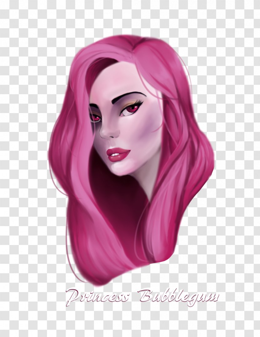 Chin Hair Coloring Pink M Forehead Lip - Princess Bubblegum Transparent PNG