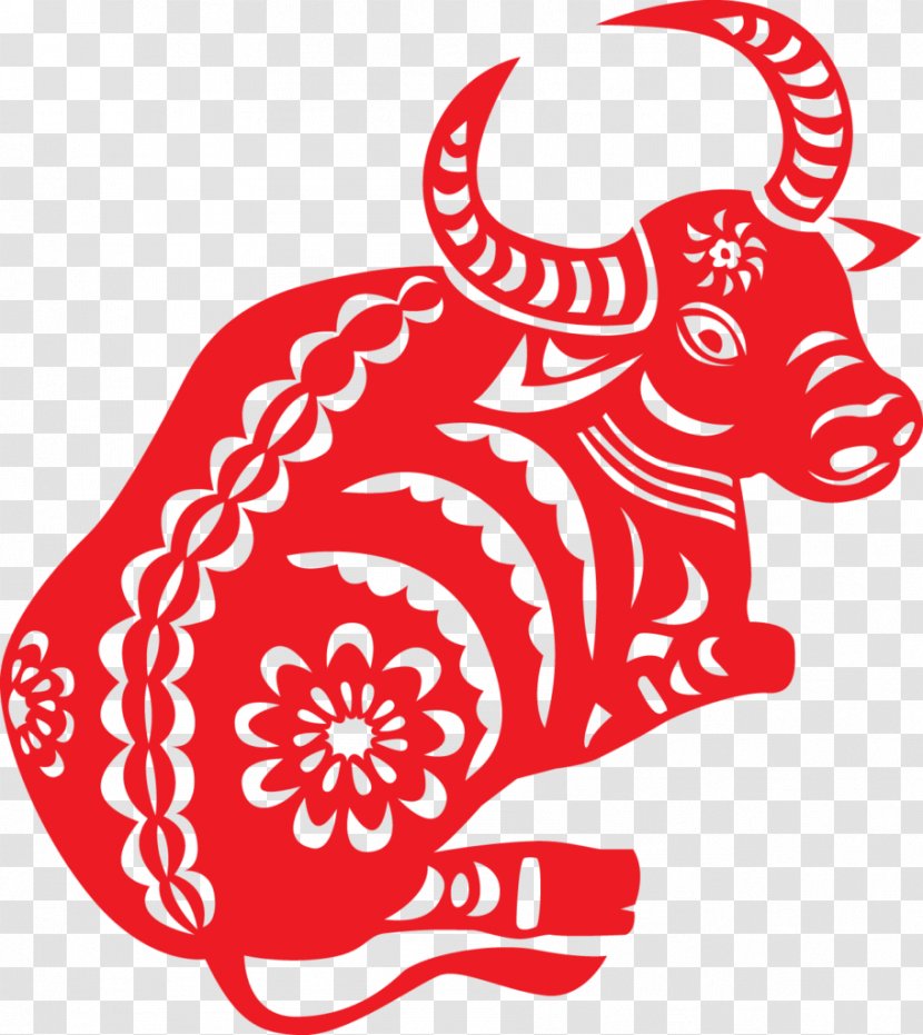 Papercutting Chinese Paper Cutting Cattle Zodiac Ox - Visual Arts - Health Check Transparent PNG