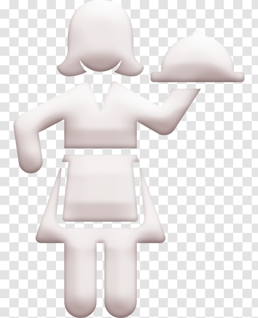 Woman With Dish On Her Hand Icon Food Icon Working Women Icon Transparent PNG