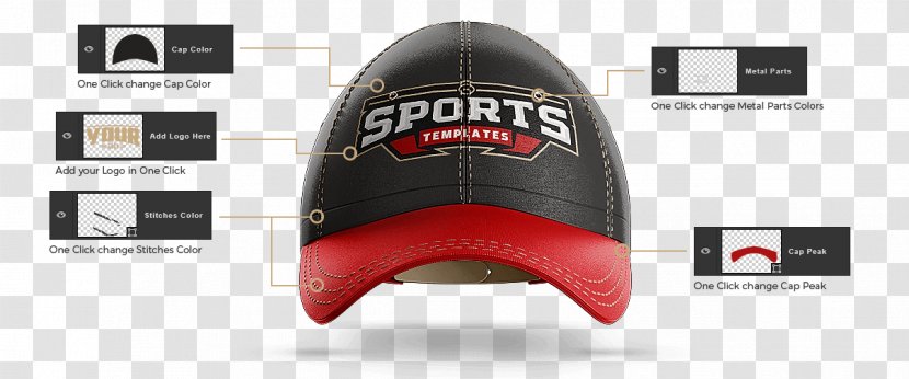 Baseball Cap Helmet Uniform - Full Mink Transparent PNG